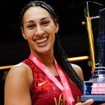 Geva Mentor after Vitality Roses won the Vitality Netball International Series match against the Sunshine Girls in 2023