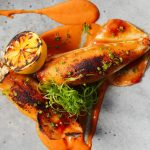 stuffed spanish squid from gigi's montauk restaurant located in  gurney's montauk