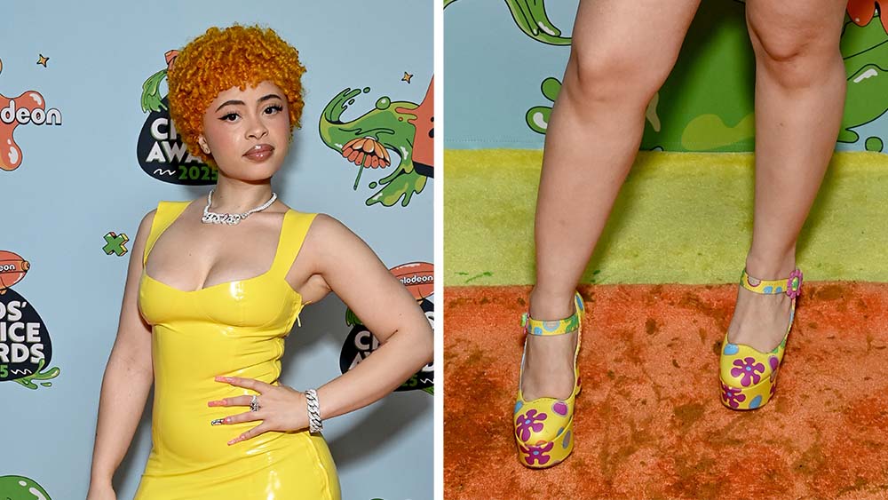 Ice Spice Wears Moschino SpongeBob Shoes at Kids’ Choice Awards 2025