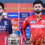 Royal Challengers Bengaluru captain Rajat Patidar (left) and Punjab Kings captain Shreyas Iyer