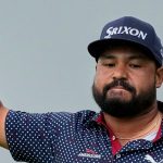 J.J. Spaun celebrates after winning the U.S. Open golf tournament at Oakmont Country Club Sunday, June 15, 2025, in Oakmont, Pa. (AP Photo/Carolyn Kaster)