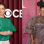 Katie Holmes, left, and Danielle Brooks at The 78th Annual Tony Awards on June 8, 2025 in New York, New York.