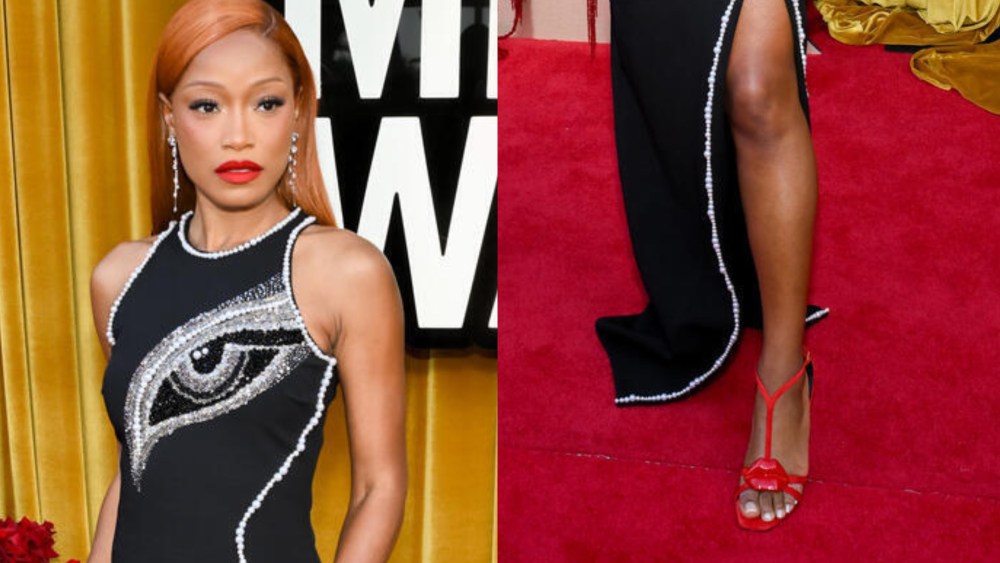 Keke Palmer Is Red Hot in Balmain Sandals at Hollywood Unlocked Awards