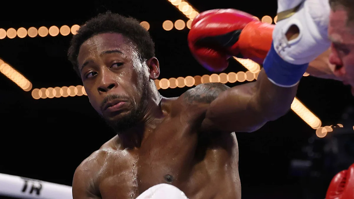 Keyshawn Davis escorted out by police after wild backstage brawl with fighter who beat Davis’ brother