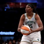 Liberty's Jonquel Jones out at least 1 month with right ankle sprain