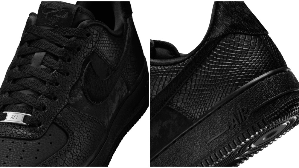 Nike Air Force 1 Low Premium Black/Black HQ1977-001 Release Date
