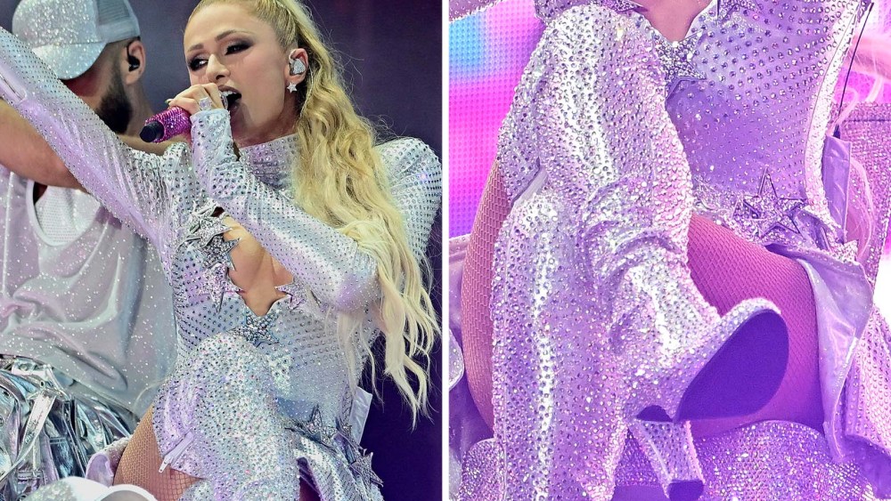 Paris Hilton Performs in Silver Thigh-High Boots at World Pride Fest