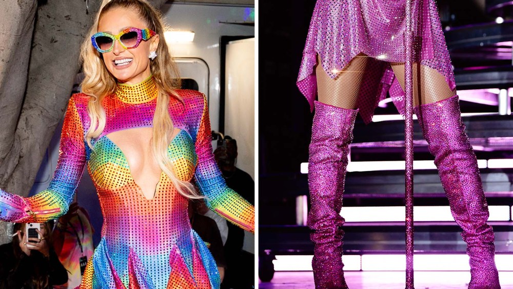 Paris Hilton Sparkles in Stuart Weitzman Boots at 2025 WeHo Pride Show