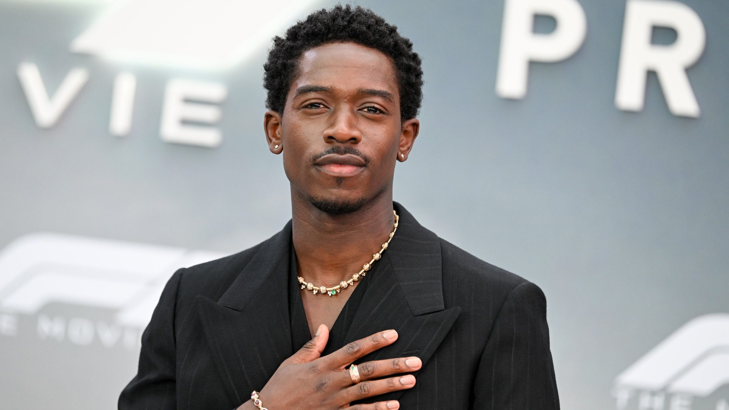 Pinstripes, Fast Cars, and Fine Jewels: How Damson Idris Arrived to the F1 Premiere in New York City