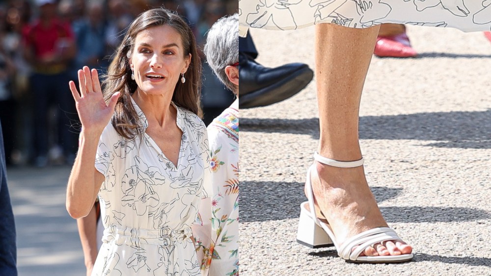 Queen Letizia of Spain Dons Comfortable Hugo Boss’ Block Heel Sandals