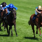 Crimson Advocate (gold cap) gets by Cinderella's Dream to win the Duke Of Cambridge Stakes