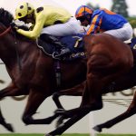 Rosallion, ridden by Sean Levey, on the way to winning the St James's Palace Stakes at Royal Ascot in 2024