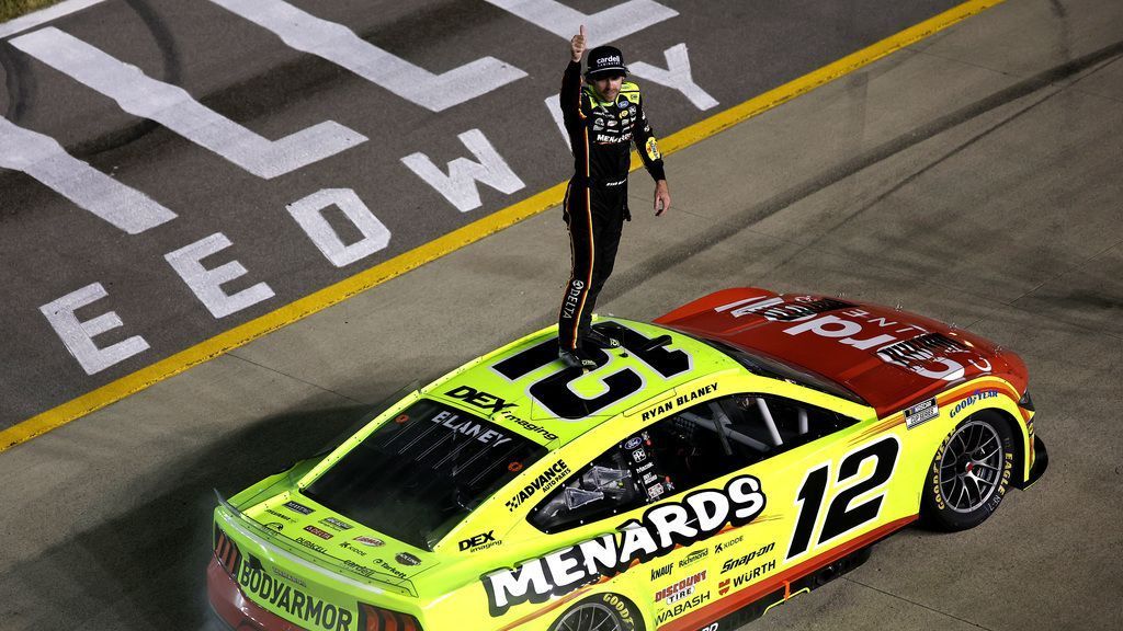 Ryan Blaney races to first Cup win of year at Nashville