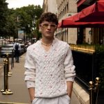 Sam Nivola gets ready for Dior Men Summer 2026 in Paris.