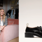 Sarah Jessica Parker wears Nomasei Sonic Derby shoes in black for her appearance on Alex Cooper's 'Call Her Daddy.'