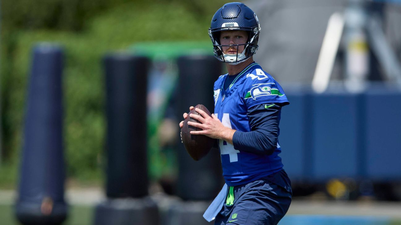 Seahawks’ Mike Macdonald scoffs at notion Sam Darnold won’t start