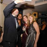 Corey Stoll and Nadia Bowers at a 2024 Tony Awards after party