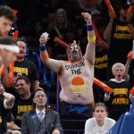 The imposing NBA Finals free throw presence of OKC superfan Thundor