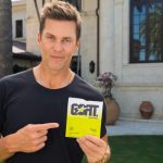 Tom Brady promoting his new GOAT Gummies brand.