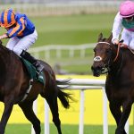 Whirl and Ryan Moore (left)  win the Pretty Polly (Group 1) for trainer Aidan O'Brien from Kalpana.(Healy Racing)