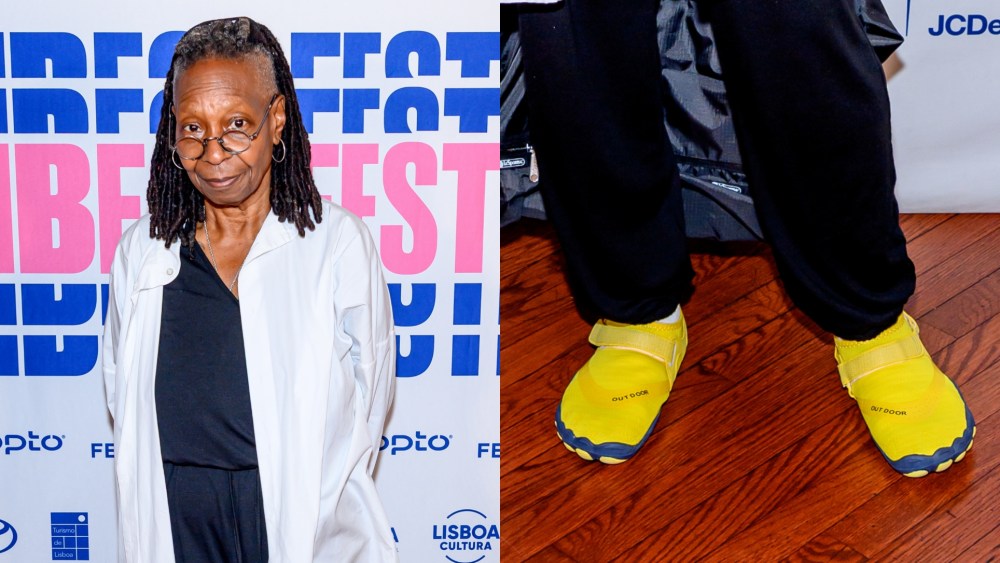 Whoopi Goldberg Wears Yellow Barefoot Shoes at Tribeca Festival