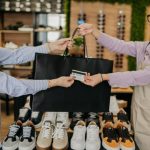 shoe buying, buying shoes, paying for shoes, shoe store