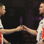 Luke Humphries fist pumps Luke Littler at the World Cup of Darts (Jenny Segers, PDC Europe)