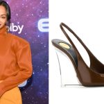 Zoe Saldana, Saint Laurent Miller slingback.