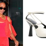 Zoe Saldaña Shows Versatility Patrizia Pepe Pumps With Two Different Outfits in NYC to Promote 'Elio'