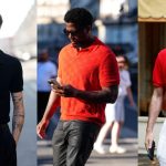 three men during men's Paris fashion week for spring 2026 shows wearing the best polo shirts.
