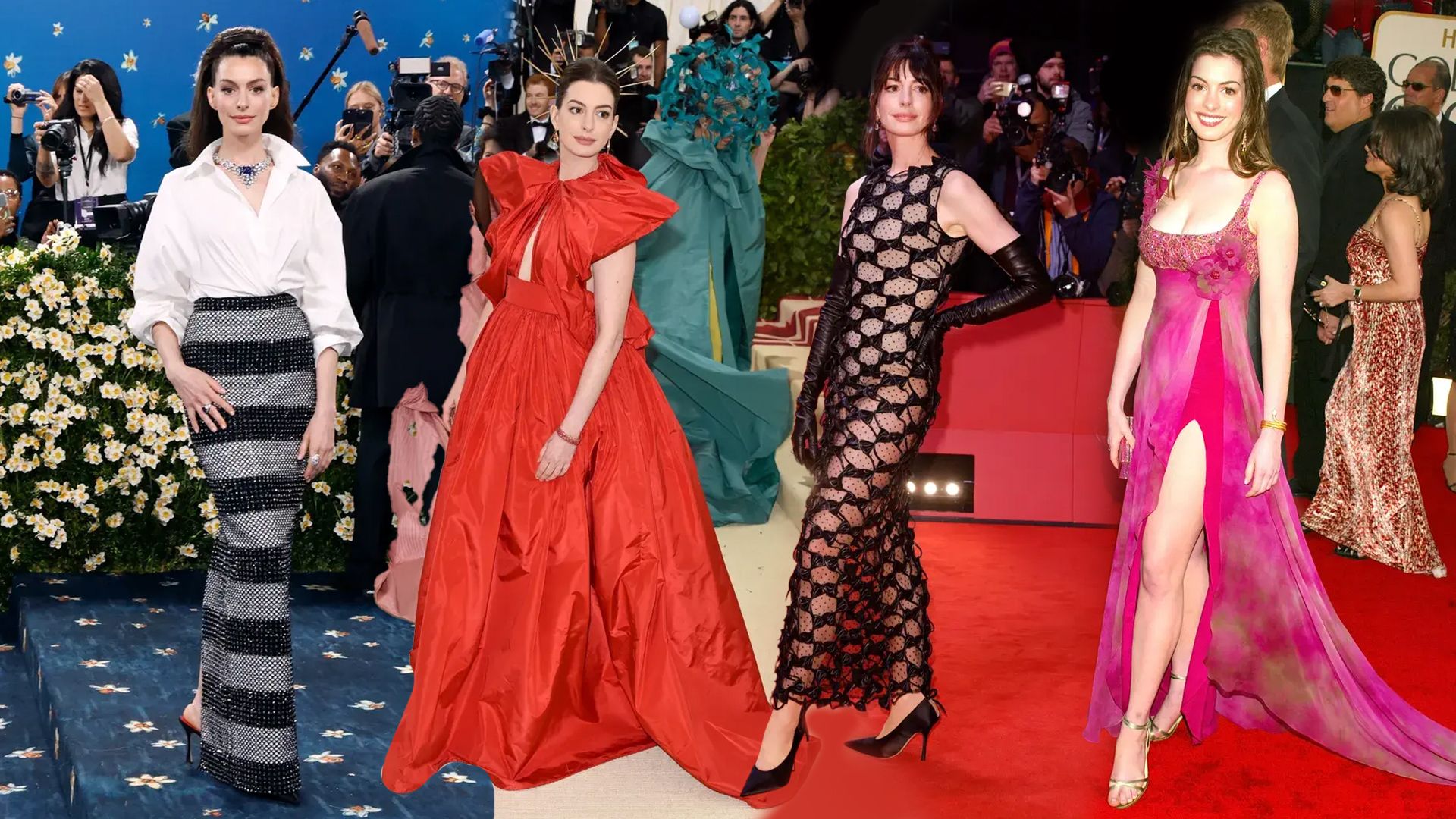 Anne Hathaway’s Best Red Carpet Outfits Over the Years