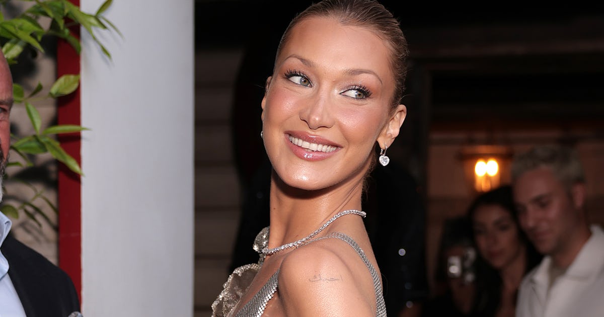 Bella Hadid’s Lace Dress From Mango Was Given A Chic Cowgirl Twist