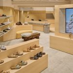 Inside the Birkenstock flagship store in Milan.