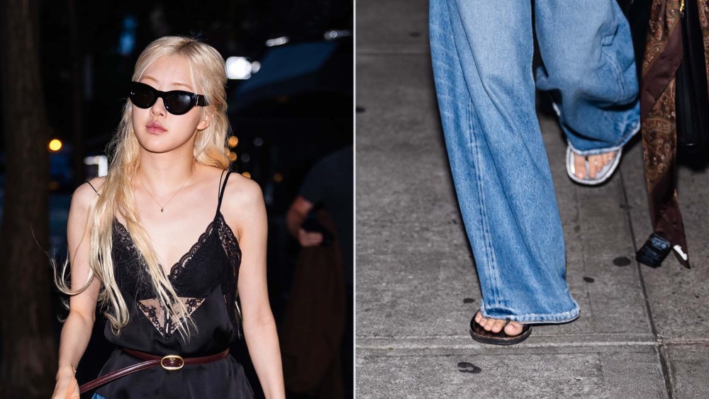 Blackpink’s Rosé Steps Out in Casual Flip-Flops in New York City