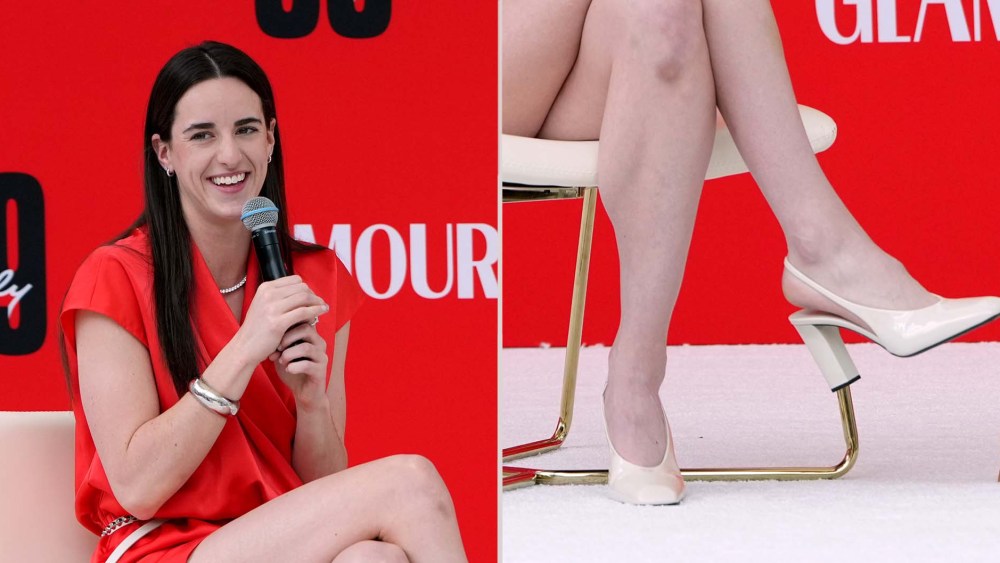Caitlin Clark Wears Ivory Prada Slingbacks at Glamour x Lilly Event