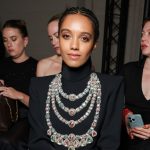Maisie Richardson-Sellers front row at Paris couture week.