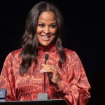 Laila Ali speaks to the fans during the 2022 International Boxing Hall of Fame Induction Weekend. (Alex Menendez via AP)