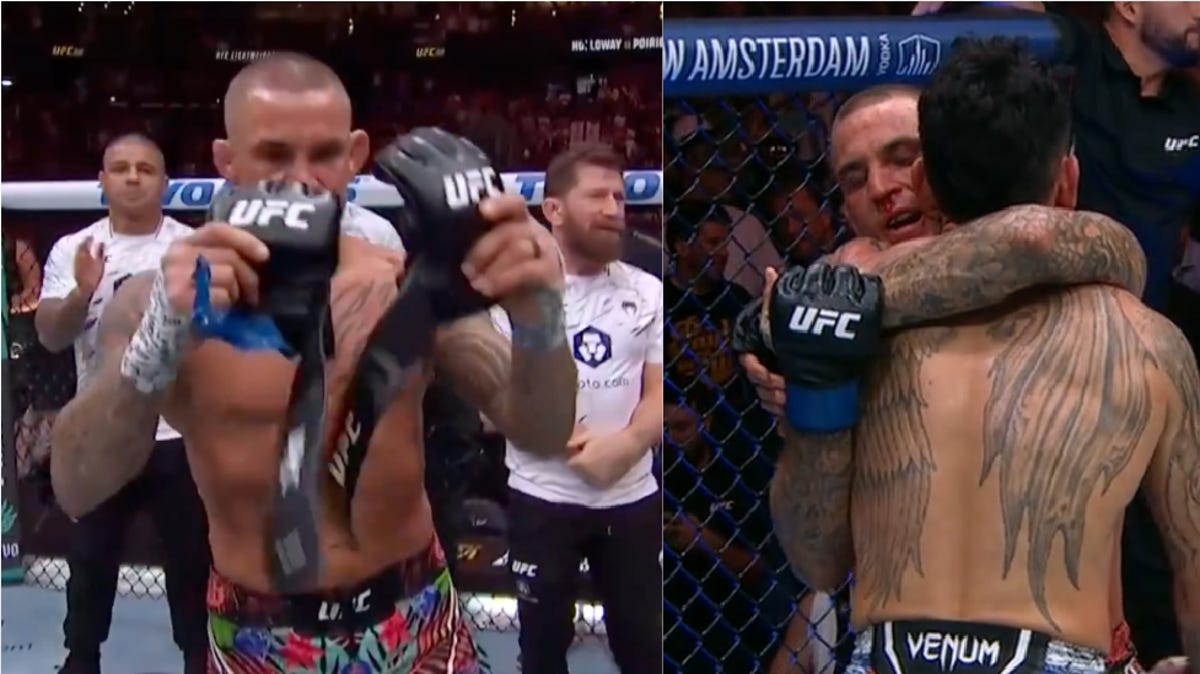 Dustin Poirier loses farewell to Max Holloway in emotional scene