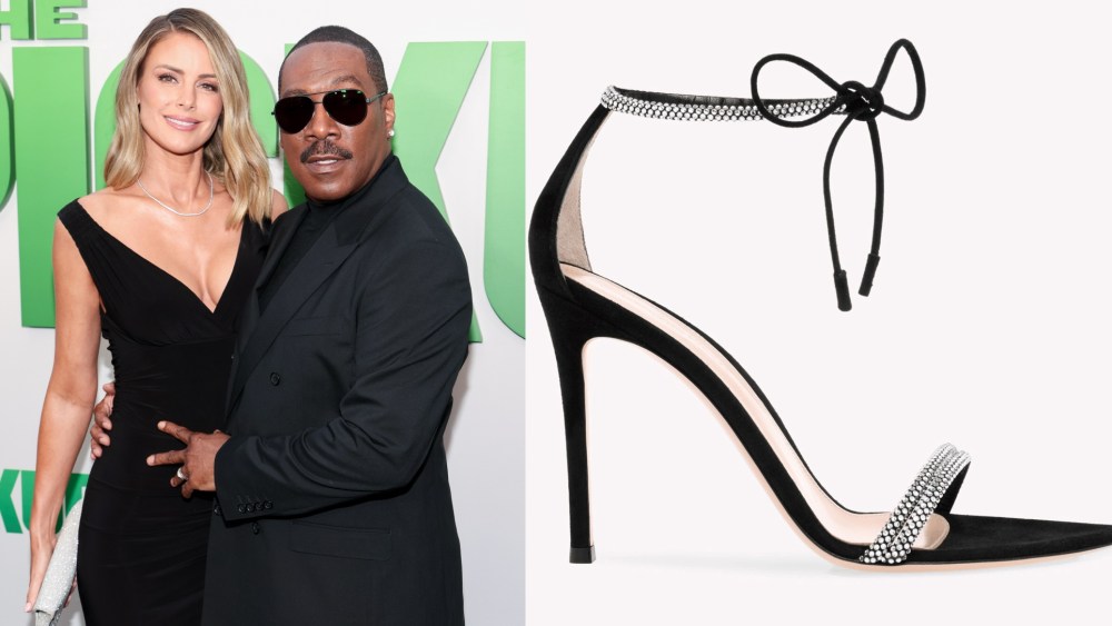 Eddie Murphy’s Wife Paige Butcher Models Gianvito Rossi ar Premiere