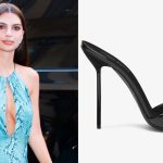 Emily Ratajkowski headed to an interview with host Seth Meyers on Wednesday.