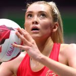 England's Helen Housby in action during the Vitality Netball Nations Cup match at the OVO Arena Wembley in London earlier this year