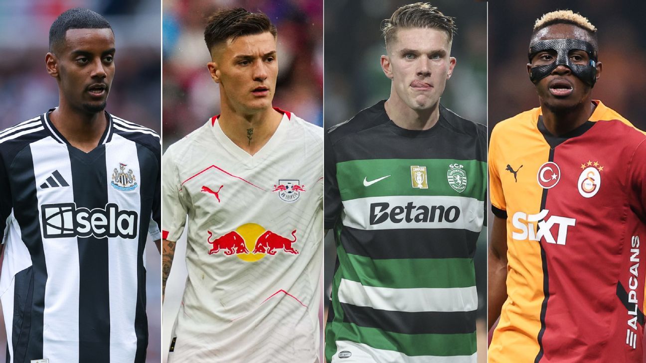 Europe’s top striker transfer options: Sesko, Gyökeres, Isak, Osimhen, Ekitike