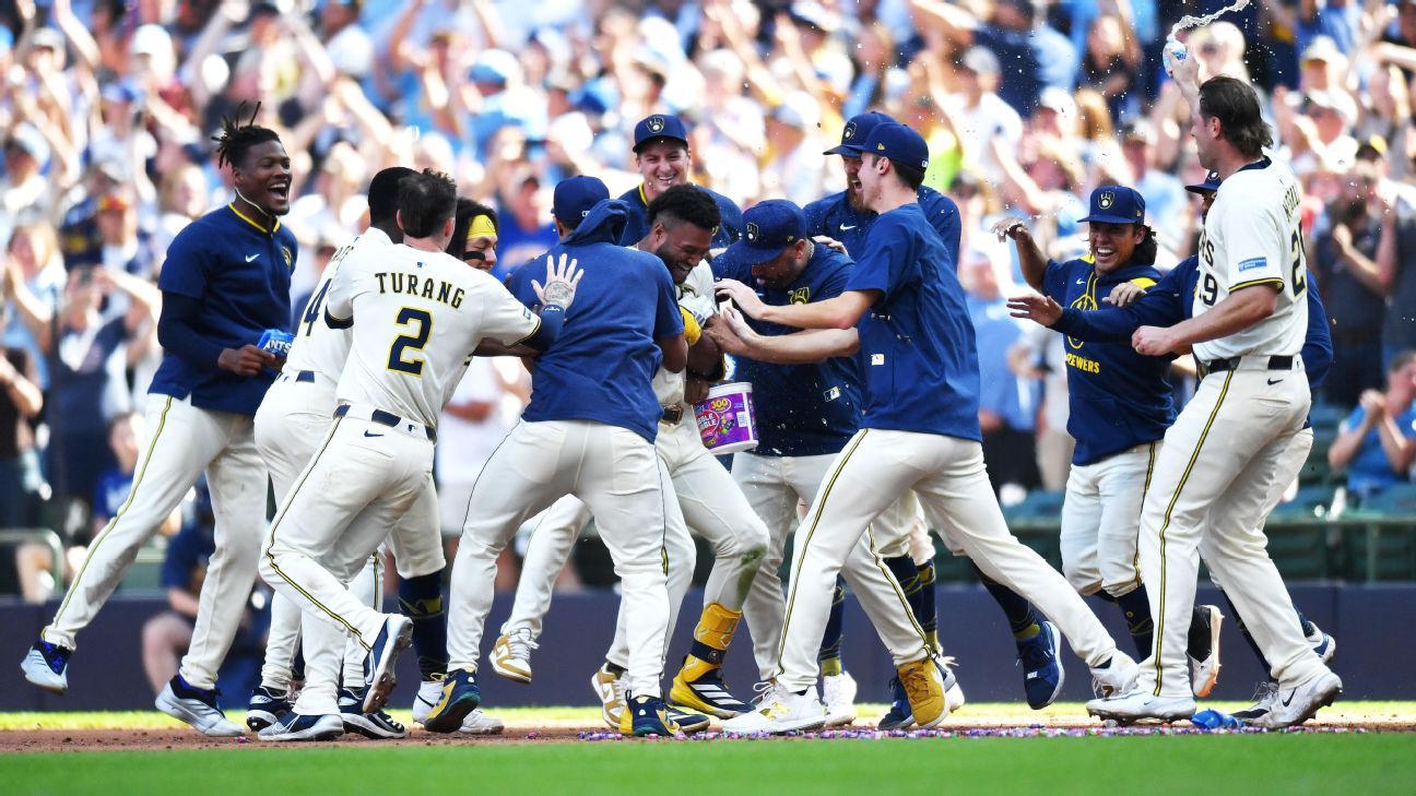 Jackson Chourio, Brewers extend Dodgers’ skid to 6 games