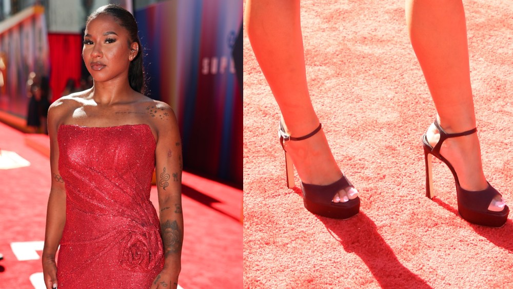 Jordan Chiles Goes Sky High in Platform Heels at ‘Superman’ Premiere