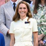 Kate Middleton attends day thirteen of the Wimbledon Tennis Championships at the All England Lawn Tennis and Croquet Club on July 12, 2025, in London.