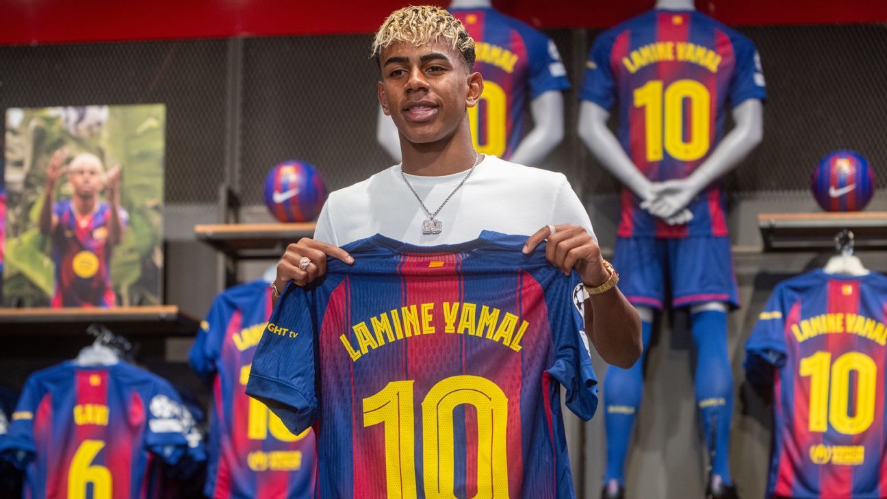 Lamine Yamal given Lionel Messi’s iconic No. 10 by Barcelona