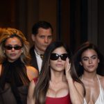Lauren Sánchez Bezos Swaps Bridal Whites and Dolce for Red Leather and Versace