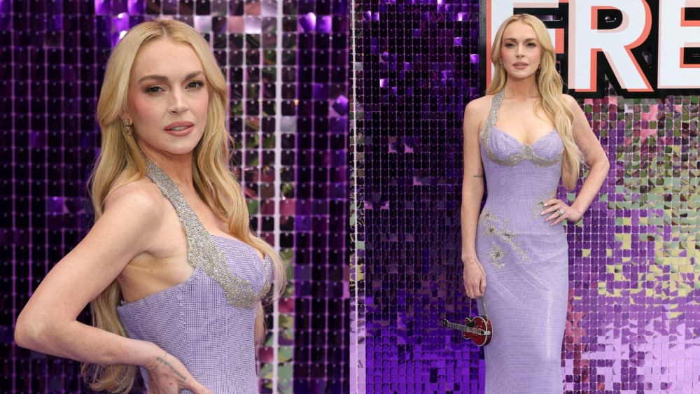 Lindsay Lohan Dress Nods to ‘Freaky Friday’ Finale at London Premiere