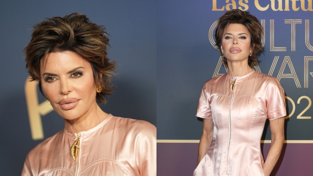 Lisa Rinna Thinks Pink in Schiaparelli Dress at Las Culturistas Awards