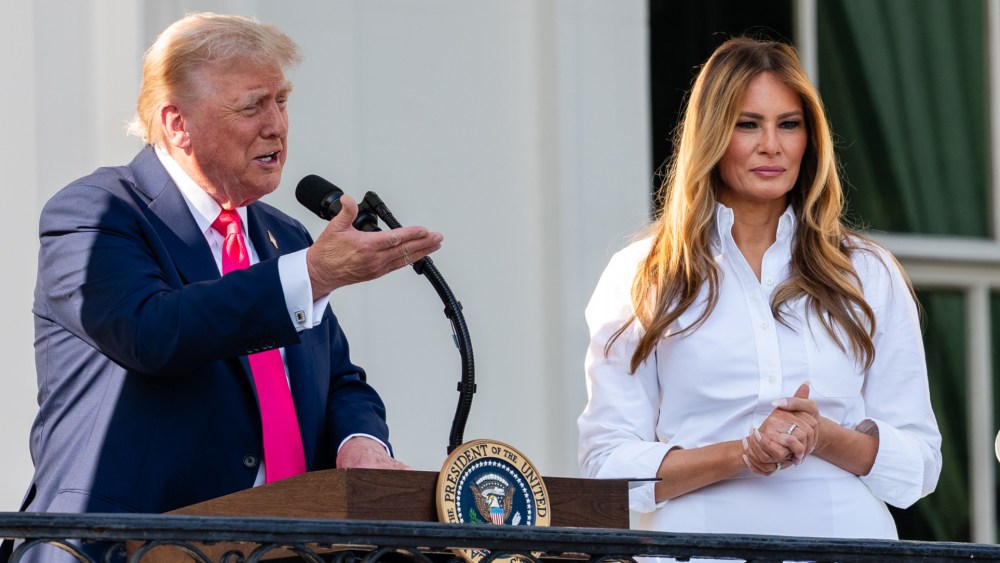 Melania Trump Wears Thom Browne for White House’s Fourth of July Event